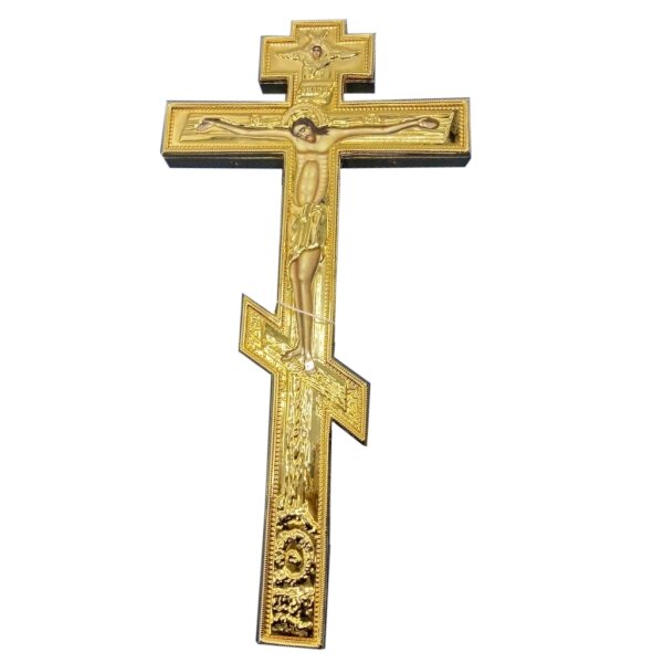 Хрест напрестольний латунний з позолотою від компанії Іконна лавка - фото 1