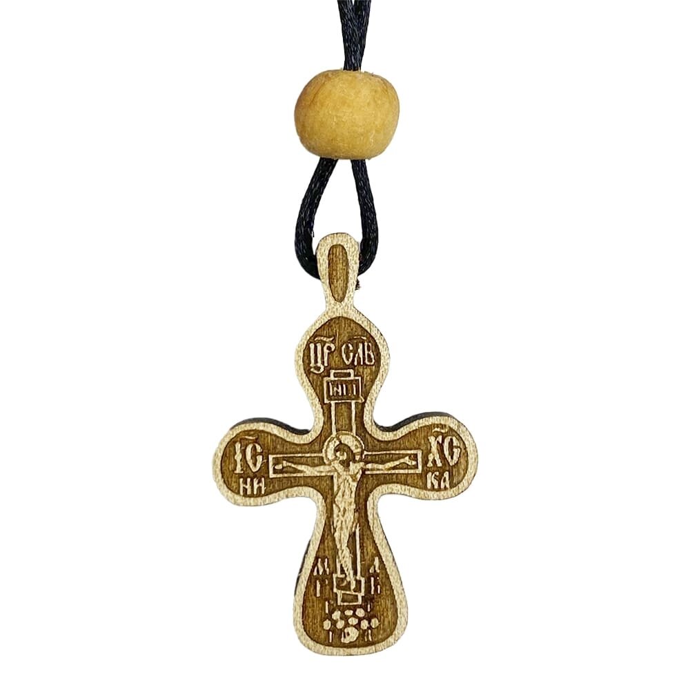 Хрест натільний дерев'яний Цар Слави від компанії Іконна лавка - фото 1