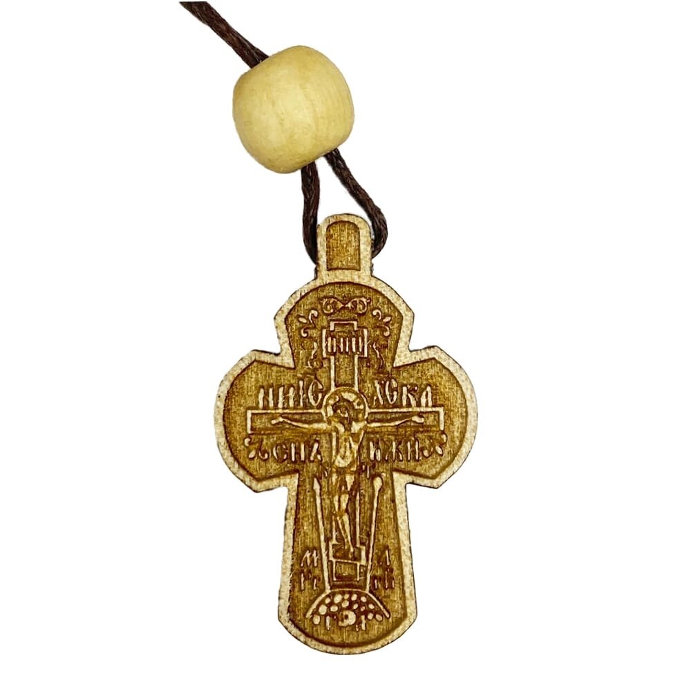 Хрест натільний дерев'яний Розп'яття Христа від компанії Іконна лавка - фото 1