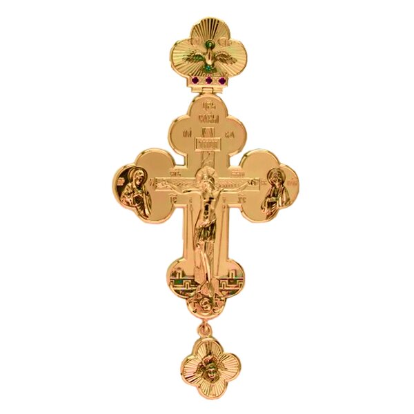 Хрест протоіерейскій для священнослужителя латунний позолочений від компанії Іконна лавка - фото 1