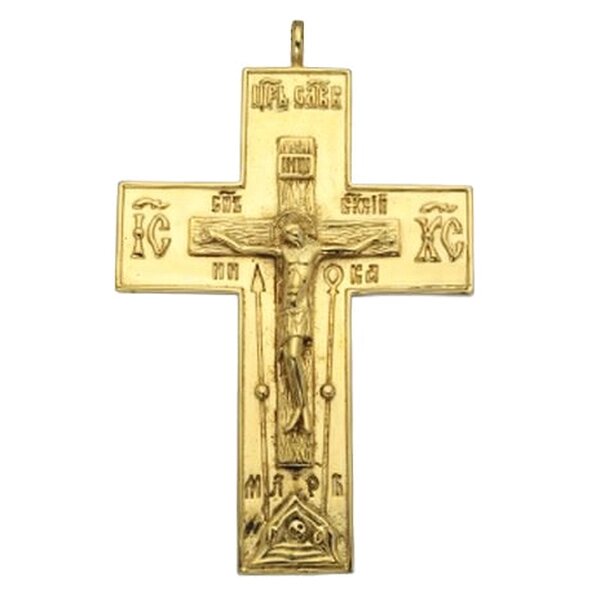 Хрест протоієрейський кабінетний срібний для священнослужителя позолочений без ланцюга від компанії Іконна лавка - фото 1