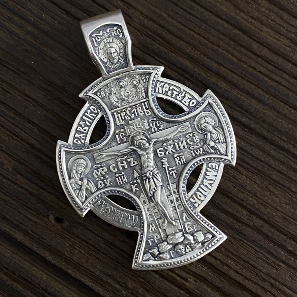 Хрест срібний чоловічий від компанії Іконна лавка - фото 1
