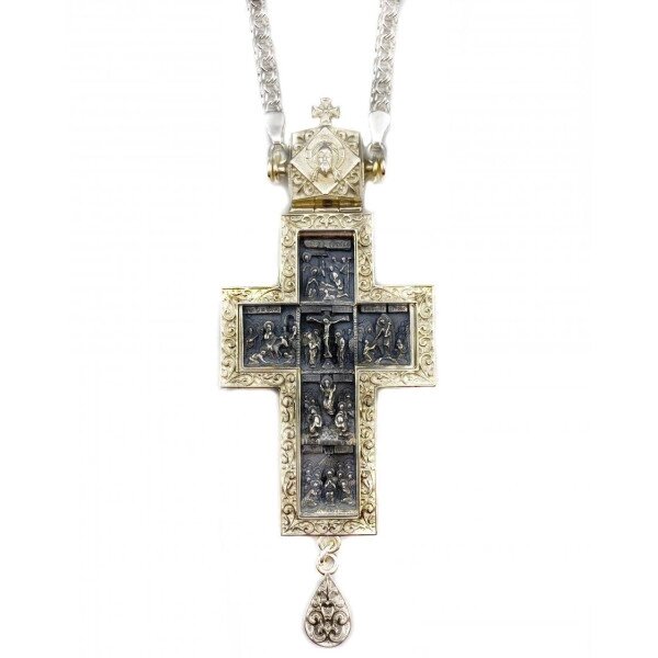 Хрест срібний з ланцюгом арт. 2.7.0201 від компанії Іконна лавка - фото 1