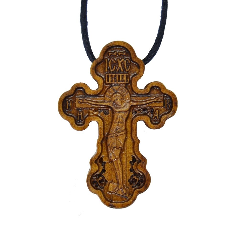 Хрестик дерев'яний різьблений від компанії Іконна лавка - фото 1