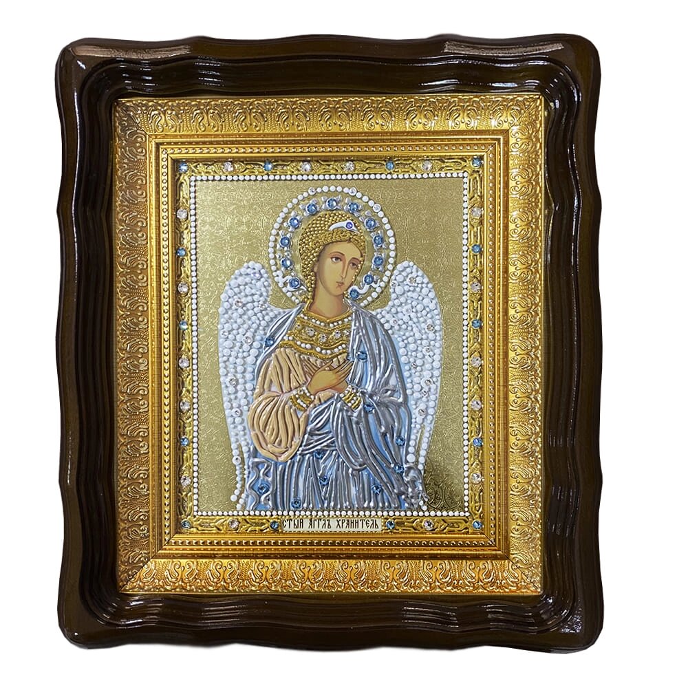 Ікона "Ангел Хранитель" на склі писана від компанії Іконна лавка - фото 1