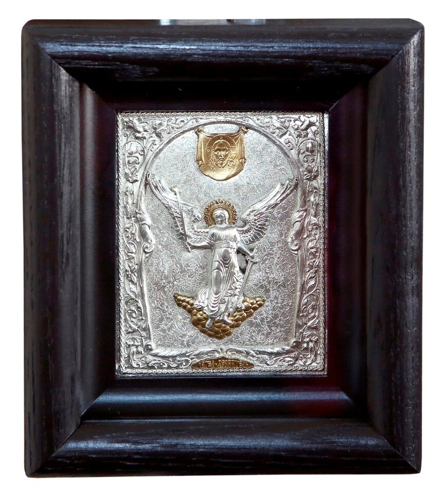 Ікона "Ангел Охоронець" в мідному окладі 18х16см від компанії Іконна лавка - фото 1