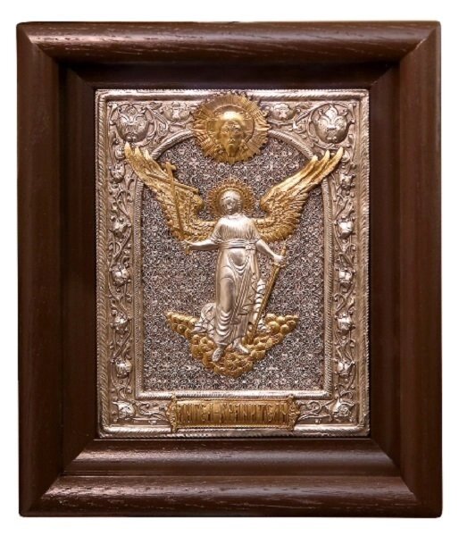 Ікона "Ангел Охоронець" в мідному окладі 26х22см від компанії Іконна лавка - фото 1