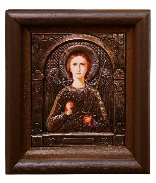 Ікона "Ангел Охоронець" в мідному окладі літографія від компанії Іконна лавка - фото 1