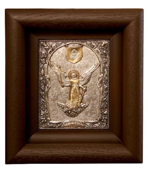 Ікона "Ангел Охоронець" в мідному окладі мала від компанії Іконна лавка - фото 1