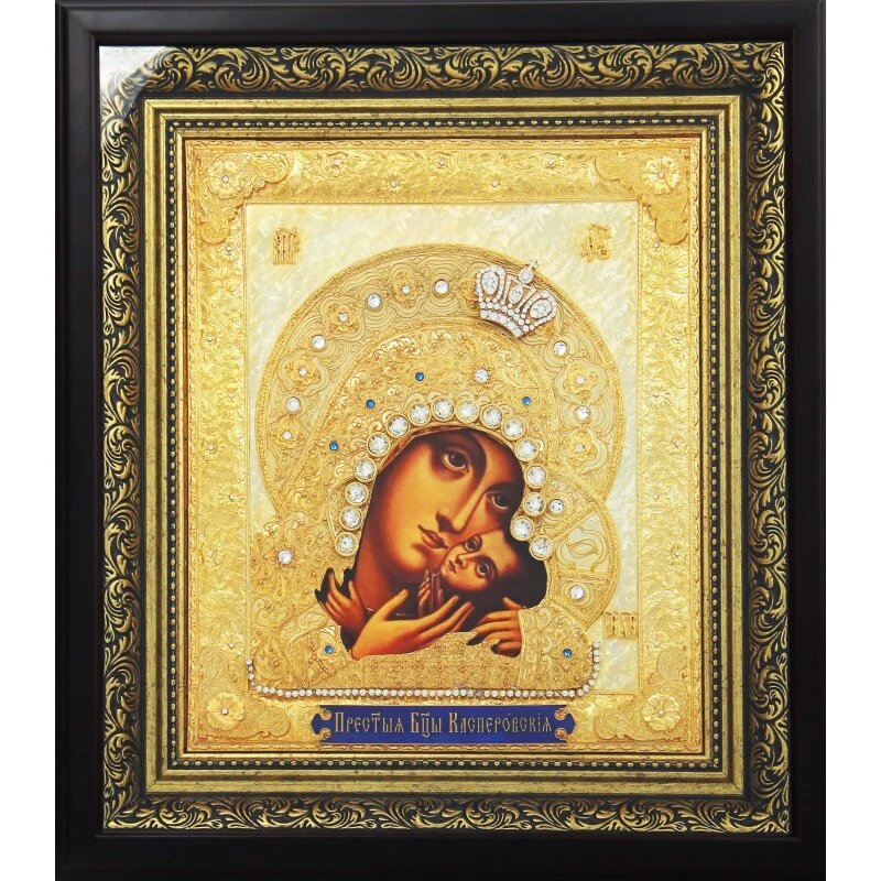Ікона "Богородиця Касперовська" зі срібла від компанії Іконна лавка - фото 1
