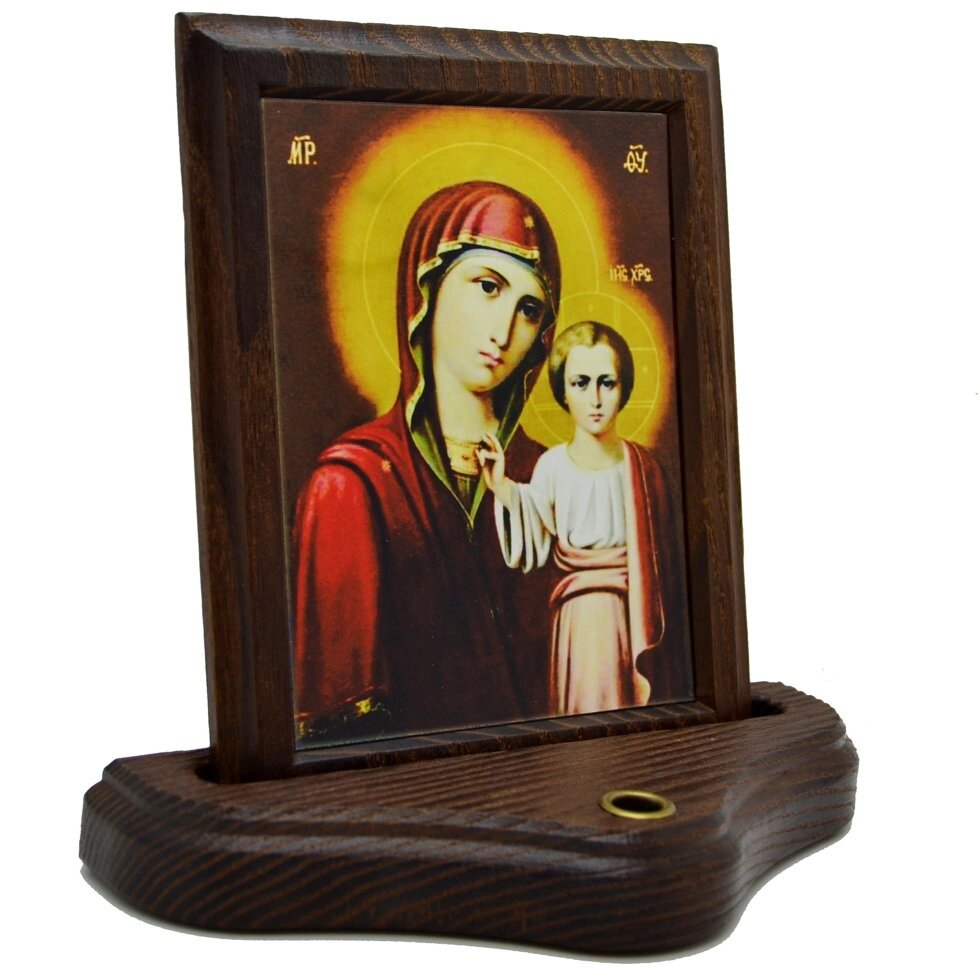 Ікона "Богородиця Казанська" на підставці від компанії Іконна лавка - фото 1