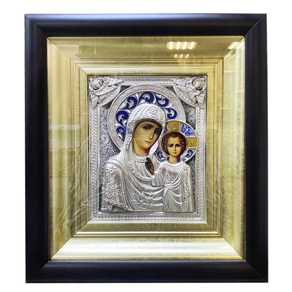 Ікона "Богородиця Казанська" посріблена від компанії Іконна лавка - фото 1
