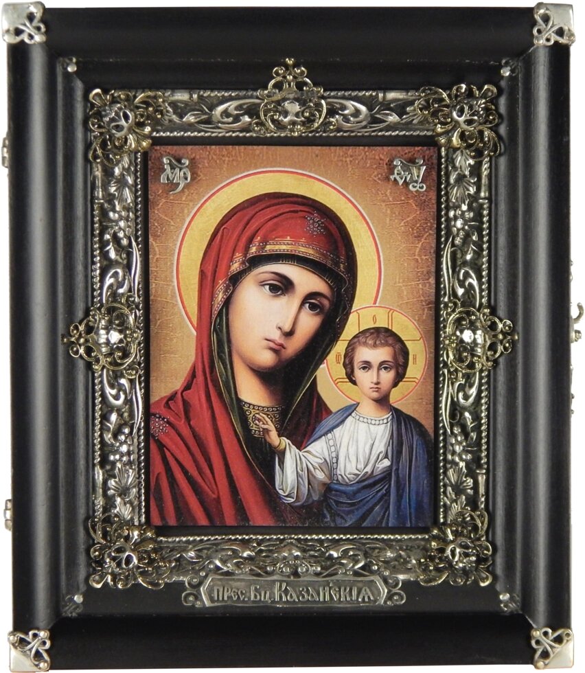 Ікона "Богородиця Казанська" у відчиненому кіоті від компанії Іконна лавка - фото 1