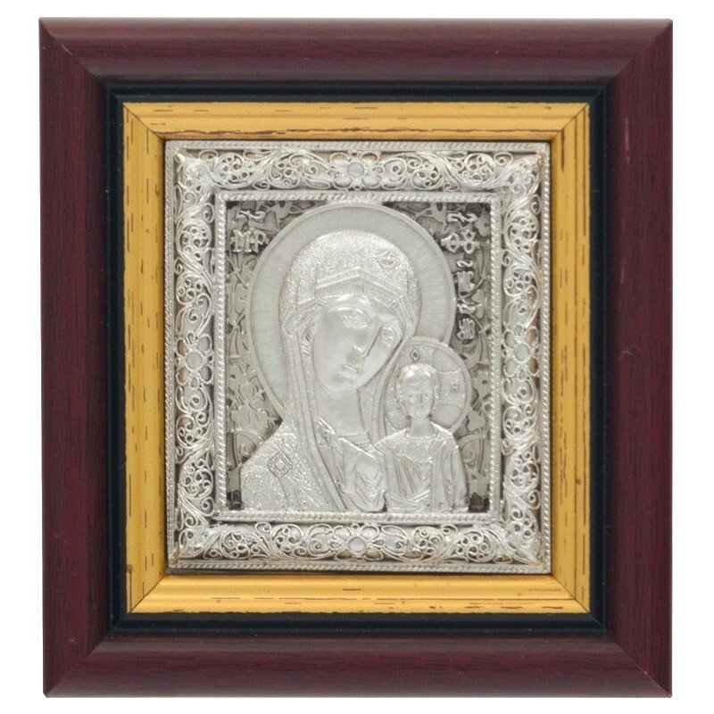 Ікона "Богородиця Казанська" зі срібла мала від компанії Іконна лавка - фото 1