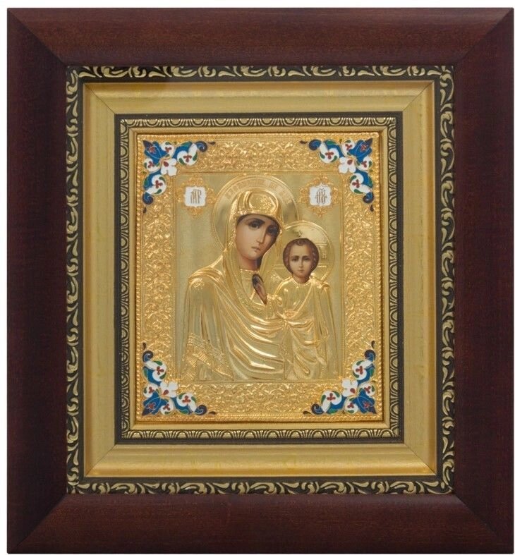 Ікона "Богородиця Казанська" зі срібла від компанії Іконна лавка - фото 1