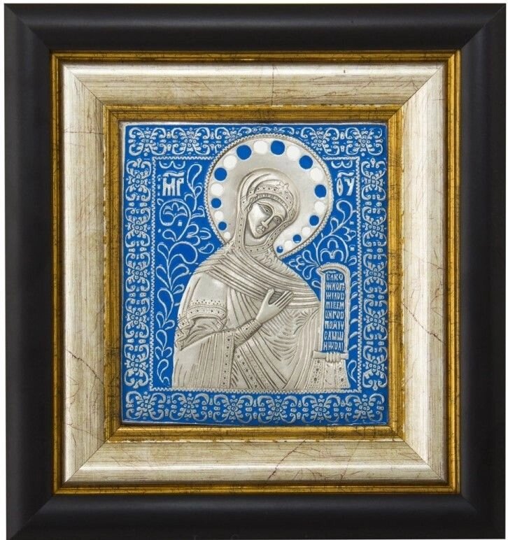 Ікона "Богородиця Миропросителька" зі срібла від компанії Іконна лавка - фото 1