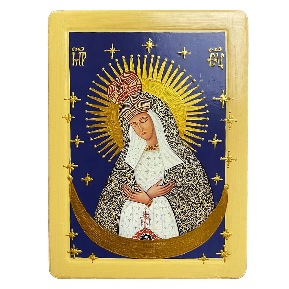 Ікона "Богородиця Остробрамська" 23х17 см від компанії Іконна лавка - фото 1
