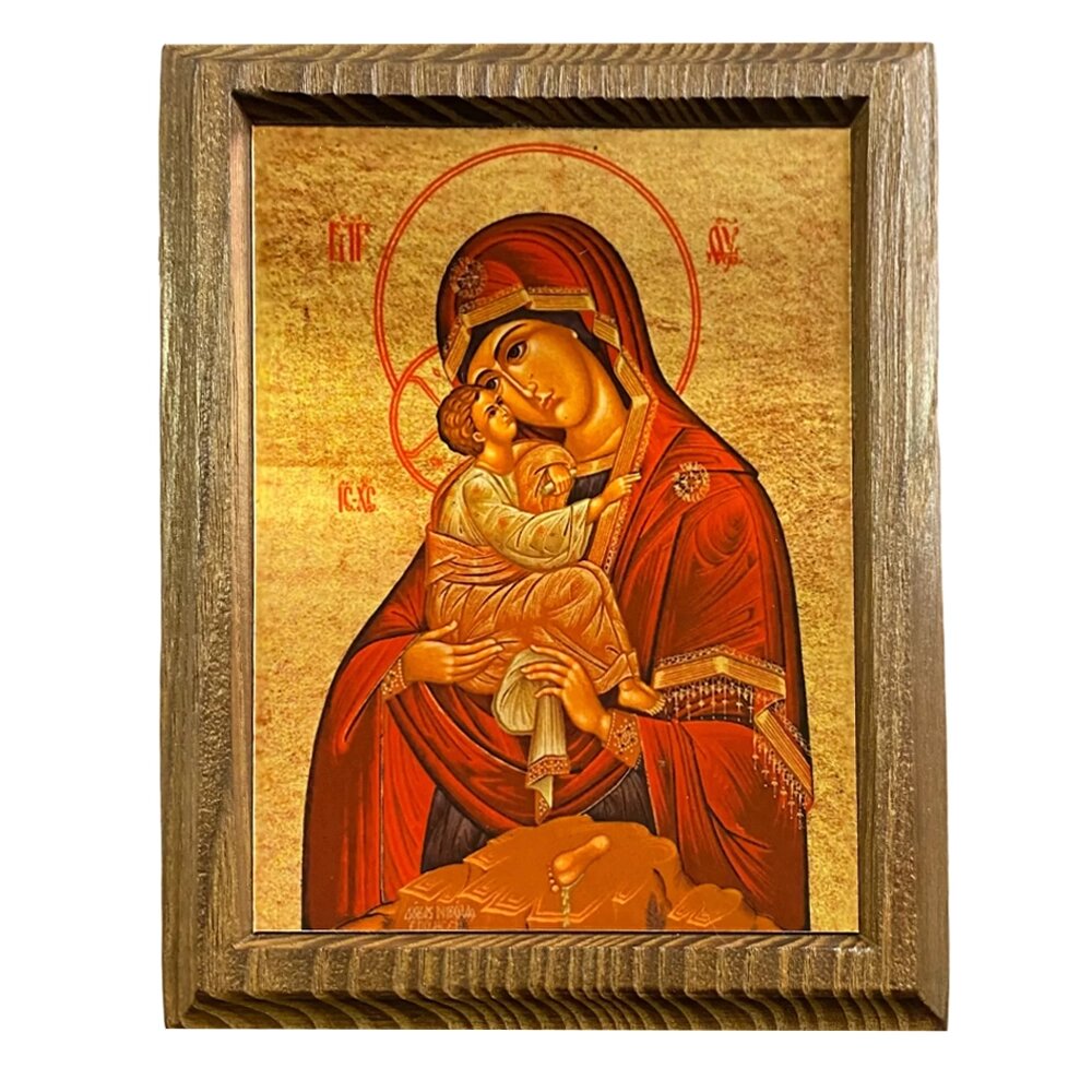Ікона "Богородиця Почаївська" на підставці від компанії Іконна лавка - фото 1