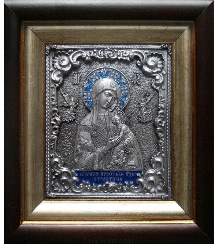 Ікона "Богородиця Страсна" зі срібла від компанії Іконна лавка - фото 1