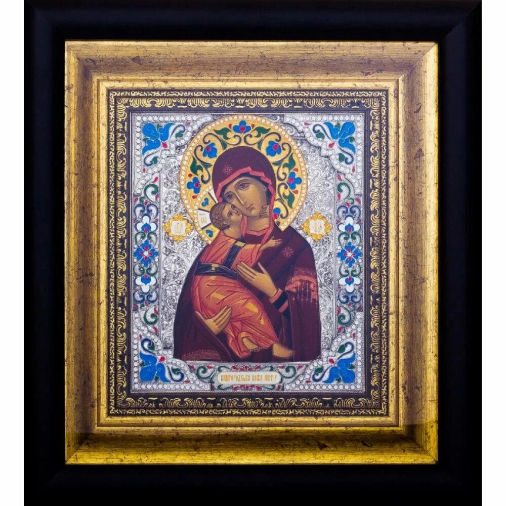 Ікона "Богородиця Вишгородська" срібна від компанії Іконна лавка - фото 1