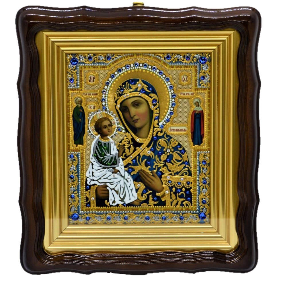 Ікона Божа Матір Єрусалимська лист по склу 26х23 см від компанії Іконна лавка - фото 1