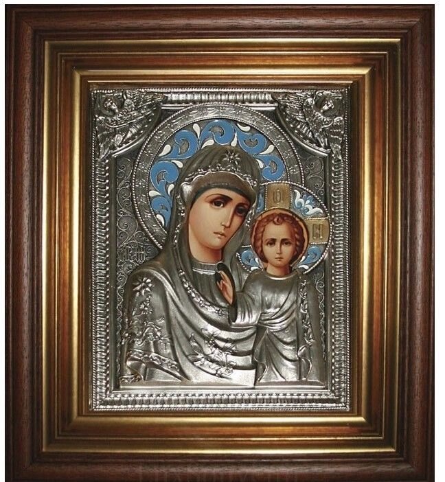 Ікона "Божа Матір Казанська" зі срібла від компанії Іконна лавка - фото 1