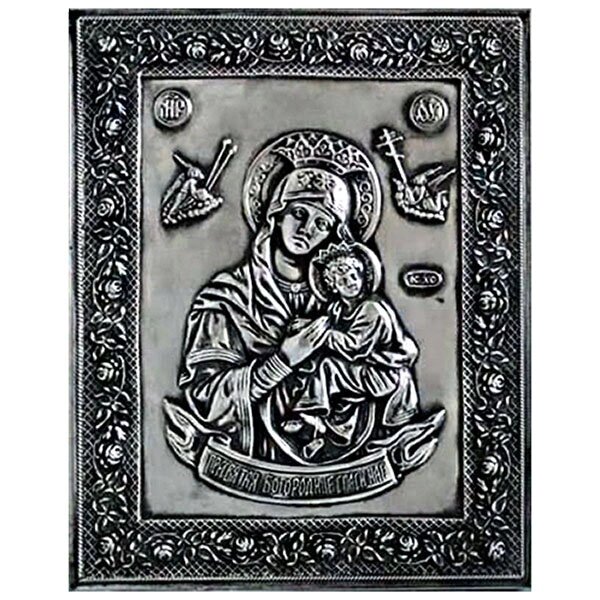 Ікона "Божа Матір Невтомна допомога" в сріблі від компанії Іконна лавка - фото 1