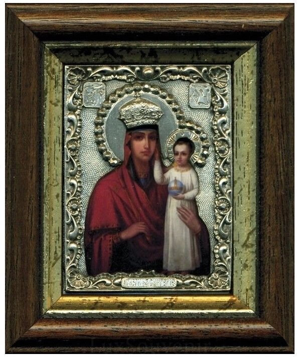 Ікона "Божа Матір Призри на смиренність" зі срібла від компанії Іконна лавка - фото 1