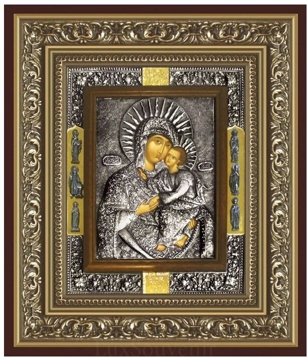 Ікона "Божої Матері Києво-Братська" зі срібла від компанії Іконна лавка - фото 1