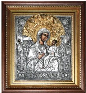 Ікона "Божа матір Іверська Партаітісса" зі срібла