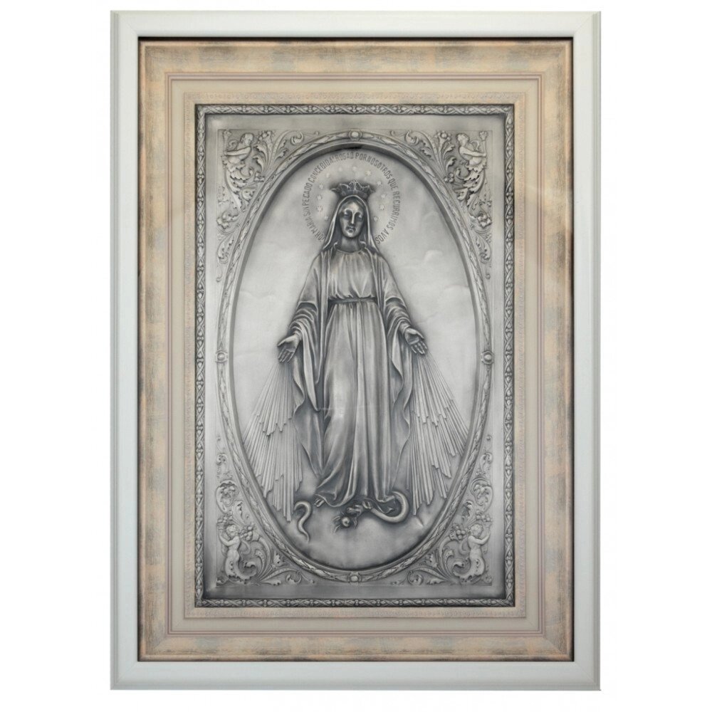 Ікона "Діва Марія" зі срібла від компанії Іконна лавка - фото 1