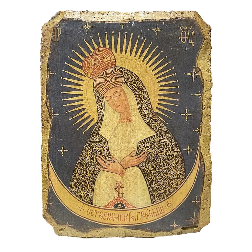 Ікона фреска "Богородиця Остробрамська" від компанії Іконна лавка - фото 1