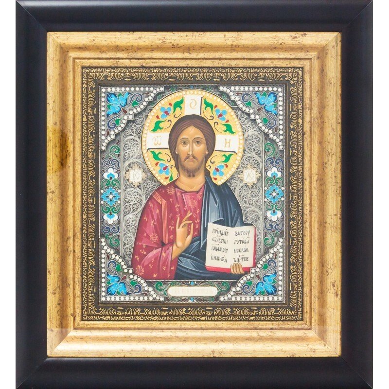 Ікона "Христос Пантократор" зі срібла від компанії Іконна лавка - фото 1