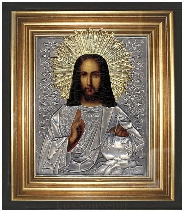 Ікона "Христос Спаситель" зі срібла від компанії Іконна лавка - фото 1