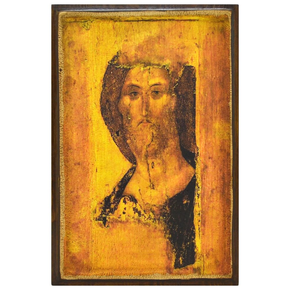 Ікона "Христос Вседержитель" картина Андрія Рубльова на дереві 11х9 см від компанії Іконна лавка - фото 1