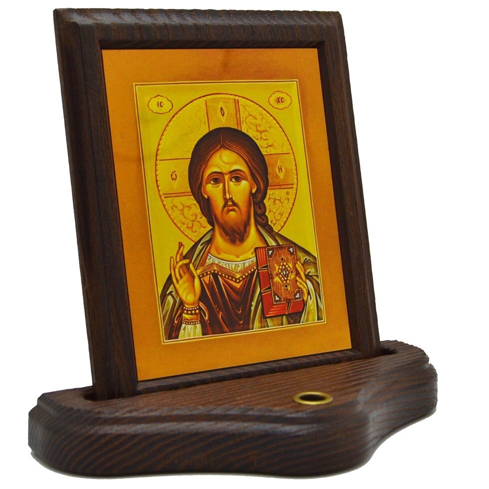 Ікона "Христос Вседержитель" на підставці від компанії Іконна лавка - фото 1