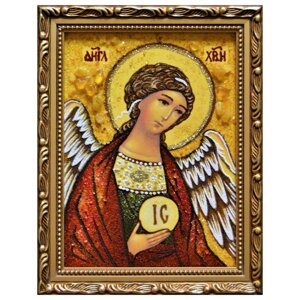Ікона з бурштину Ангел Хранитель 60x80 см