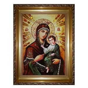 Ікона з бурштину Богородиця Смоленська 20x30 см