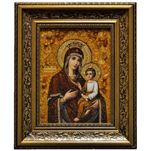 Ікона з бурштину Образ Пресвятої Богородиці Скоропослушниця 60x80 см