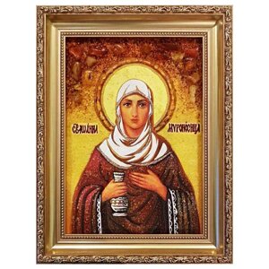 Ікона з бурштину "Свята Іоанна Мироносиця" 20x30 см