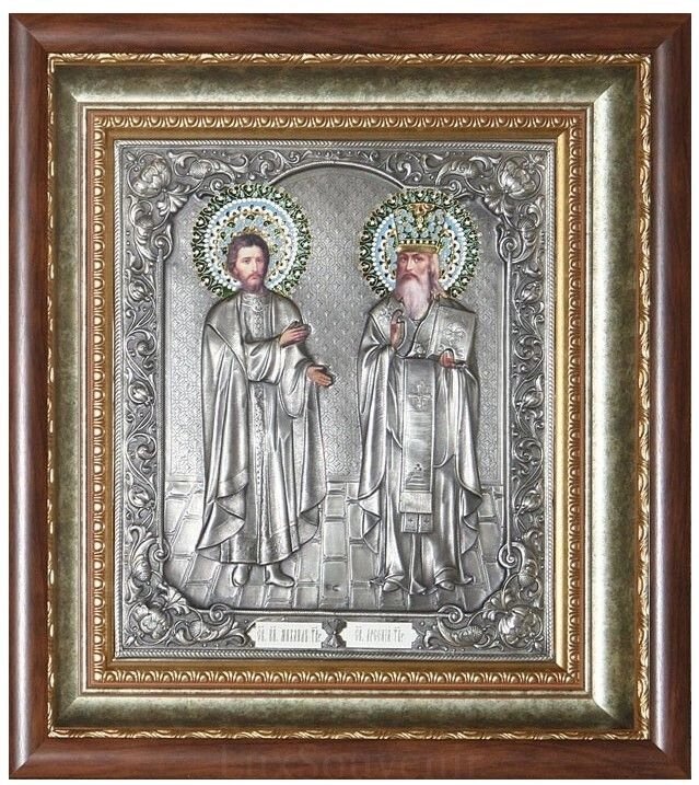 Ікона "Князі Арсеній і Михайло" зі срібла від компанії Іконна лавка - фото 1