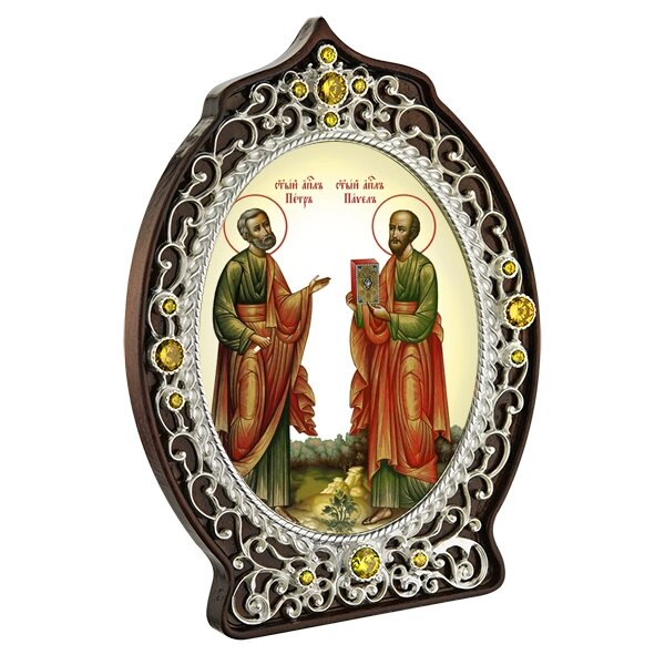Ікона латунна "Апостол Петро і Павло" від компанії Іконна лавка - фото 1