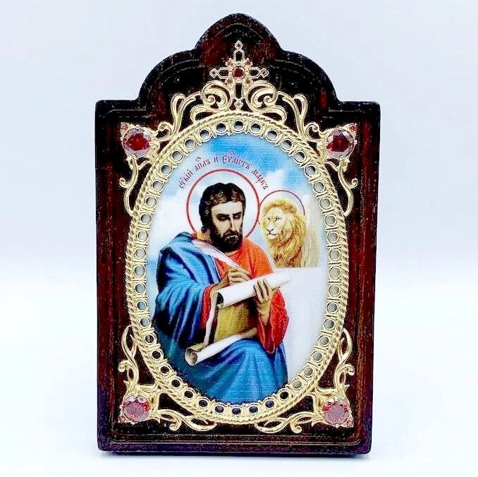 Ікона латунна "Апостол Варфоломій" в позолоті від компанії Іконна лавка - фото 1