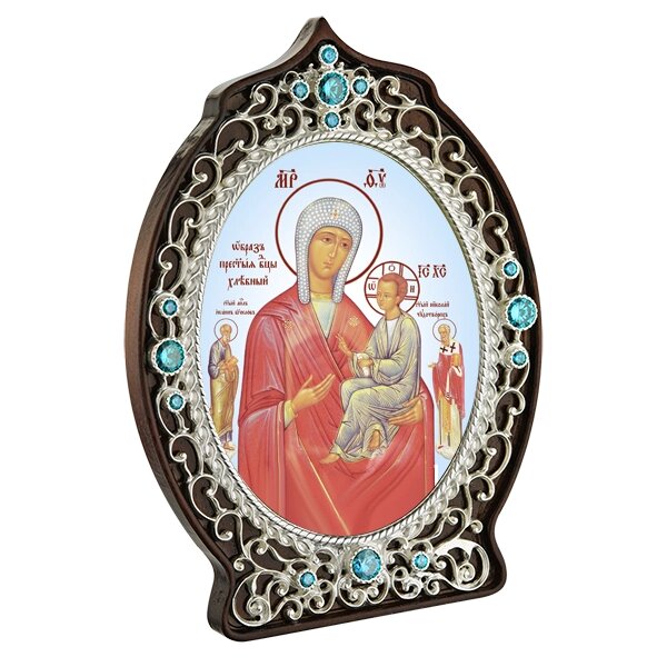 Ікона латунна "Матір Божа Хлібна" від компанії Іконна лавка - фото 1