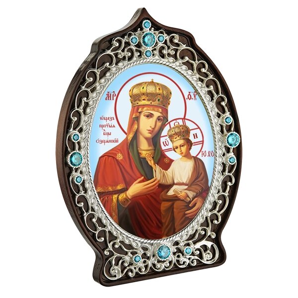 Ікона латунна "Матір Божа Озерянська" від компанії Іконна лавка - фото 1