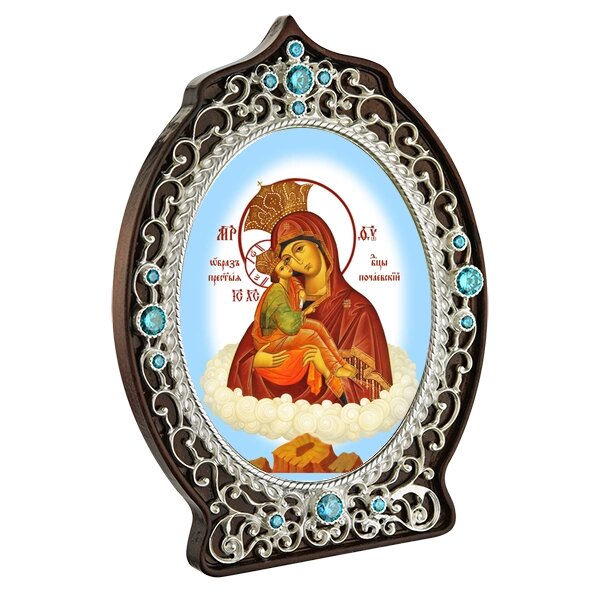 Ікона латунна "Матір Божа Почаївська" від компанії Іконна лавка - фото 1