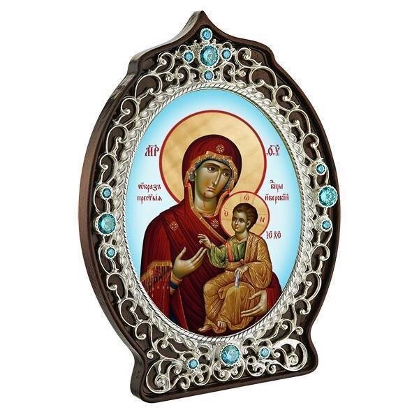 Ікона латунна "Образ Пресвятої Богородиці Іверська" від компанії Іконна лавка - фото 1