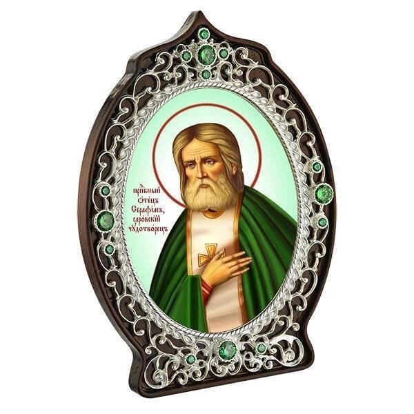 Ікона латунна "Преподобний отець Серафим Саровський Чудотворець" від компанії Іконна лавка - фото 1