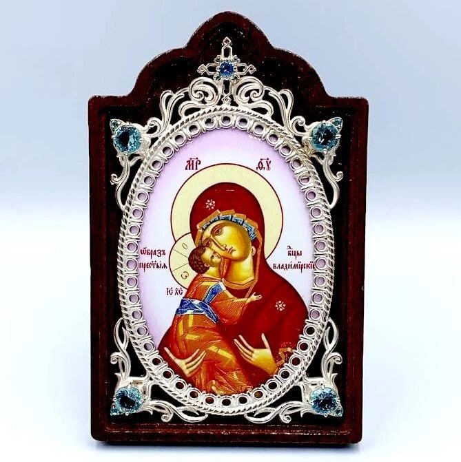 Ікона латунна "Пресвята Богородиця" від компанії Іконна лавка - фото 1