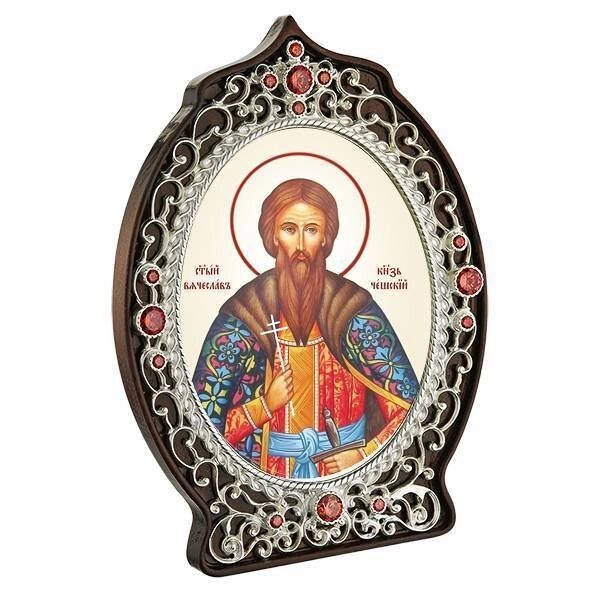 Ікона латунна "Св. Благовірний Князь В'ячеслав Чеський" від компанії Іконна лавка - фото 1